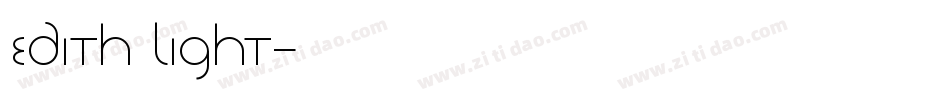 Edith Light字体转换